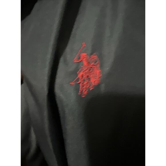 US Polo Assn Navy Windbreaker Bomber Jacket Coat Mens Sz XXL Red Fleece Lined* - Picture 3 of 3